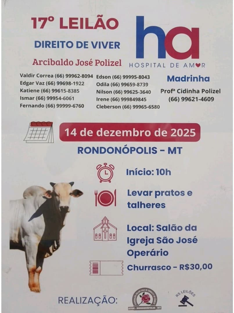 17º LEILÃO DIREITO DE VIVER - HOSPITAL DE AMOR
